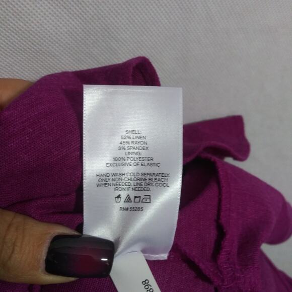 Express Pink Linen Mini Ruffle Wrap Sleeveless Dress Size XS - Picture 8 of 9